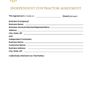 Business Contracts for Contractor Work